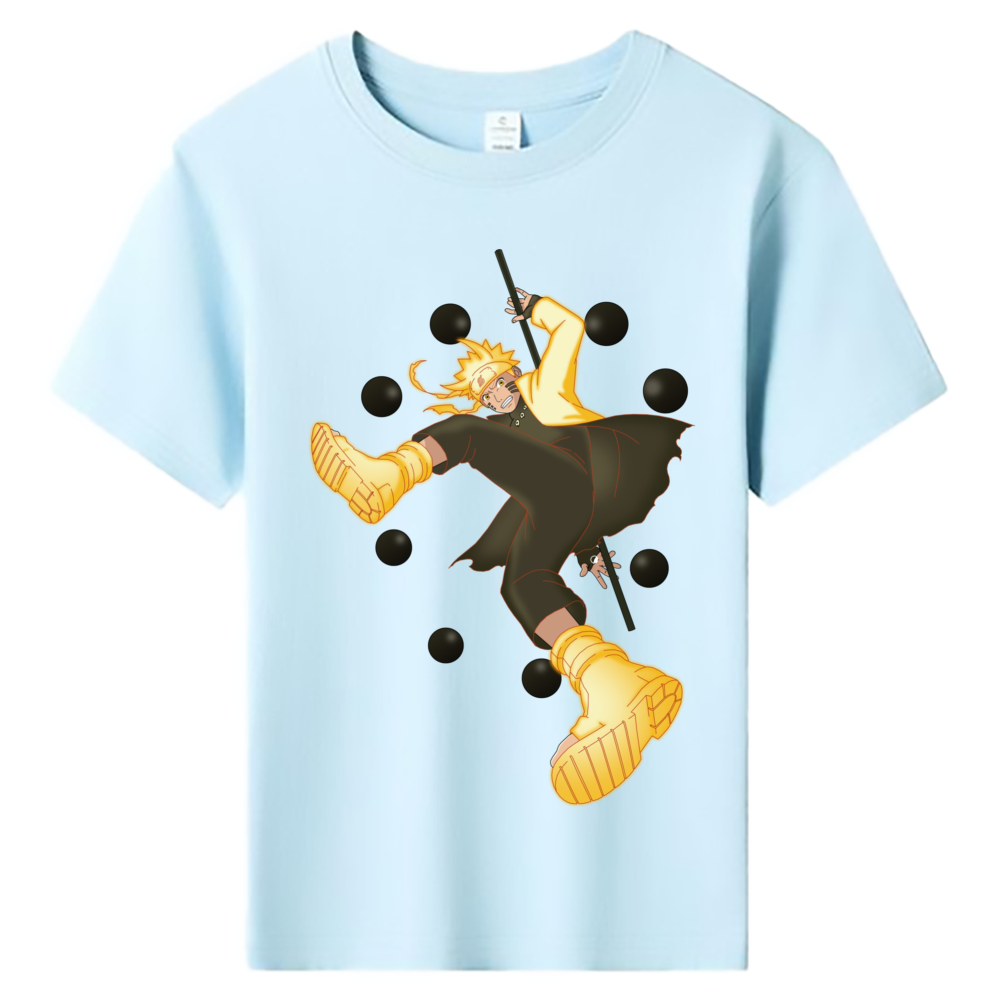 （画像用） NARUTO -ナルト- うずまき ナルト Uzumaki Naruto 綿100％キッズTシャツ（フロントプリント）
